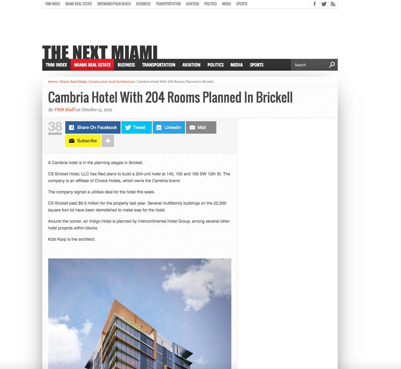 Cambria Hotel with 204 rooms